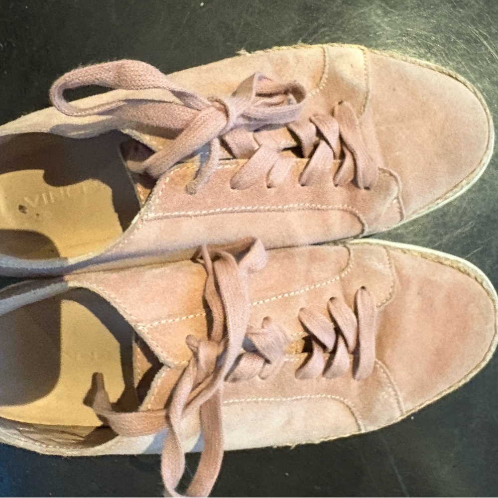 Vince Women's Pink Suede Sneakers